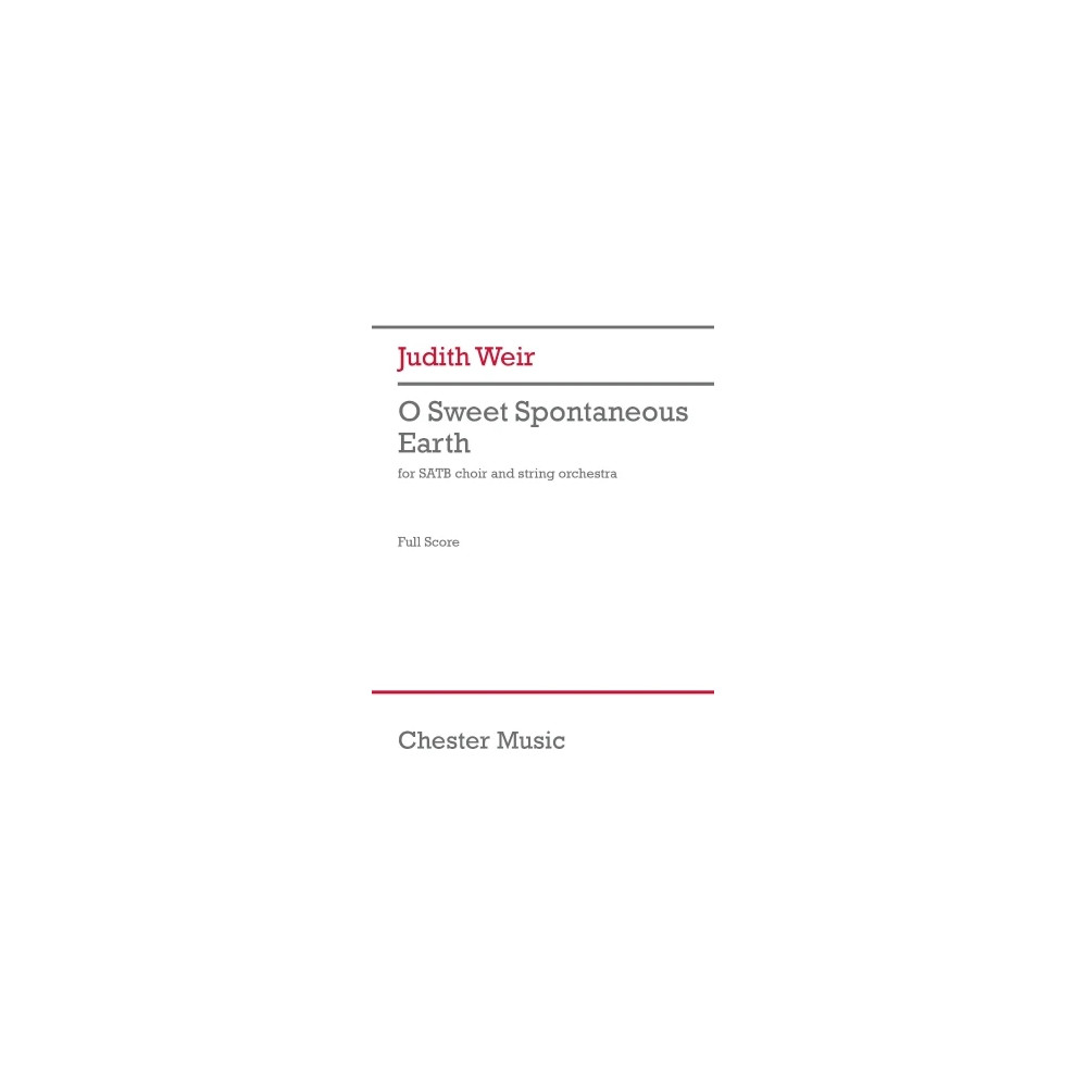 O Sweet Spontaneous Earth - Study Score