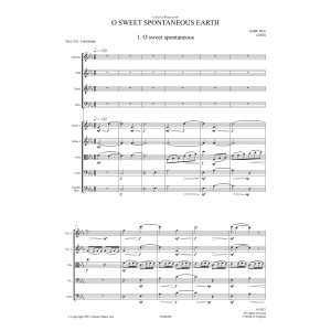O Sweet Spontaneous Earth - Study Score