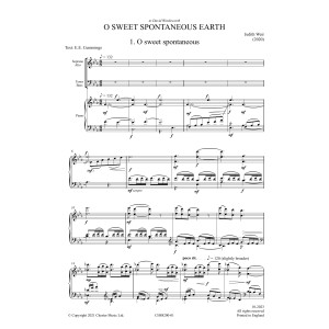 O Sweet Spontaneous Earth (Vocal Score)