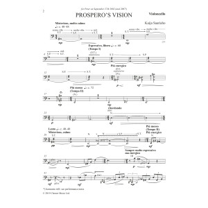 Prospero's Vision - Cello
