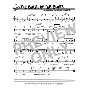 The Birth Of The Blues (Low Voice)