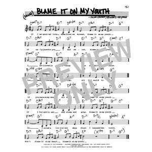 Blame It On My Youth (Low Voice)