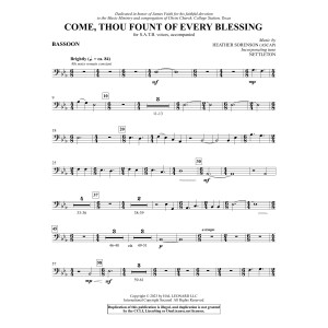 Come, Thou Fount Of Every Blessing - Bassoon
