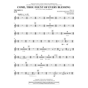 Come, Thou Fount Of Every Blessing - Bb Trumpet 2