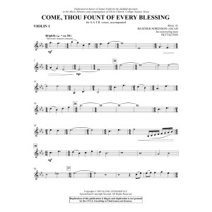 Come, Thou Fount Of Every Blessing - Violin 1