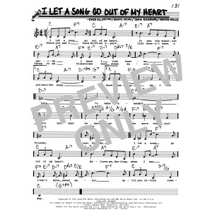 I Let A Song Go Out Of My Heart (Low Voice)
