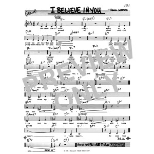 I Believe In You (Low Voice)
