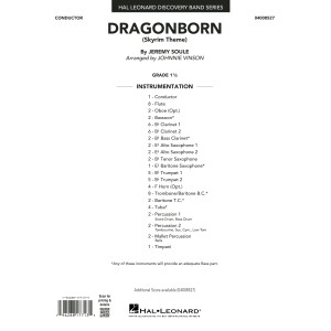 Dragonborn (Skyrim Theme) (arr. Johnnie Vinson) - Conductor Score (Full Score)