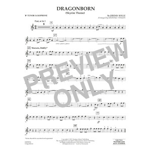 Dragonborn (Skyrim Theme) (arr. Johnnie Vinson) - Bb Tenor Saxophone