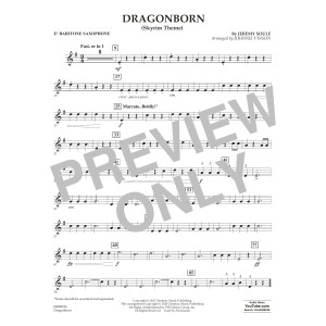 Dragonborn (Skyrim Theme) (arr. Johnnie Vinson) - Eb Baritone Saxophone