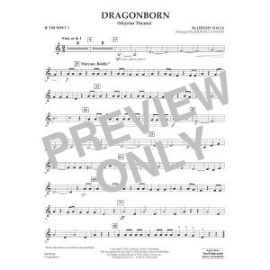 Dragonborn (Skyrim Theme) (arr. Johnnie Vinson) - Bb Trumpet 2