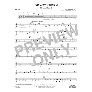 Dragonborn (Skyrim Theme) (arr. Johnnie Vinson) - F Horn