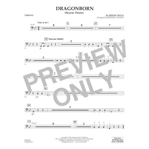 Dragonborn (Skyrim Theme) (arr. Johnnie Vinson) - Timpani
