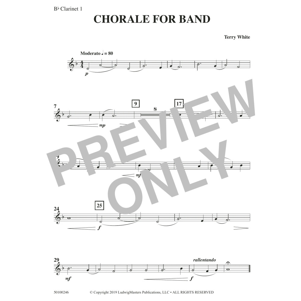 Chorale for Band - Bb Clarinet 1