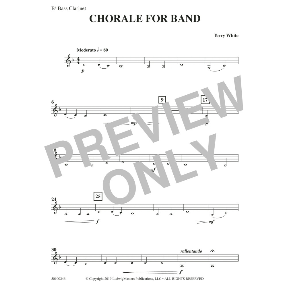 Chorale for Band - Bass Clarinet in Bb