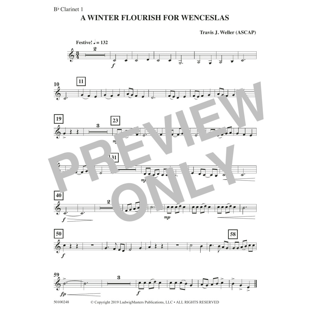 A Winter Flourish for Wenceslas - Bb Clarinet 1
