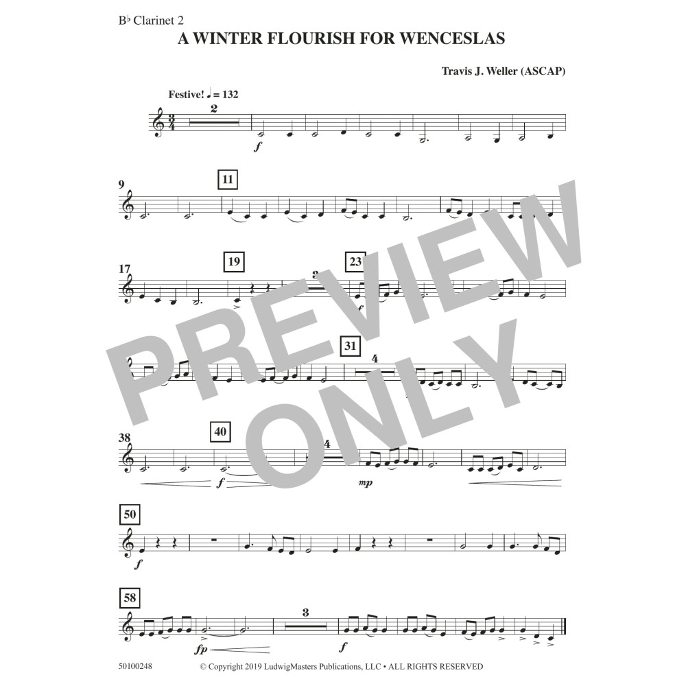 A Winter Flourish for Wenceslas - Bb Clarinet 2