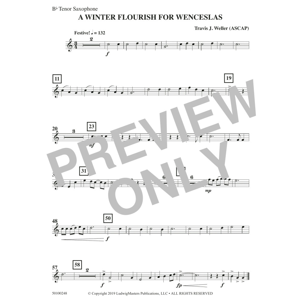 A Winter Flourish for Wenceslas - Tenor Saxophone in Bb