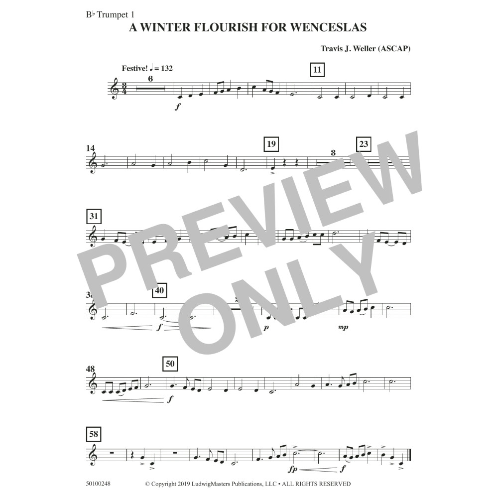 A Winter Flourish for Wenceslas - Bb Trumpet 1
