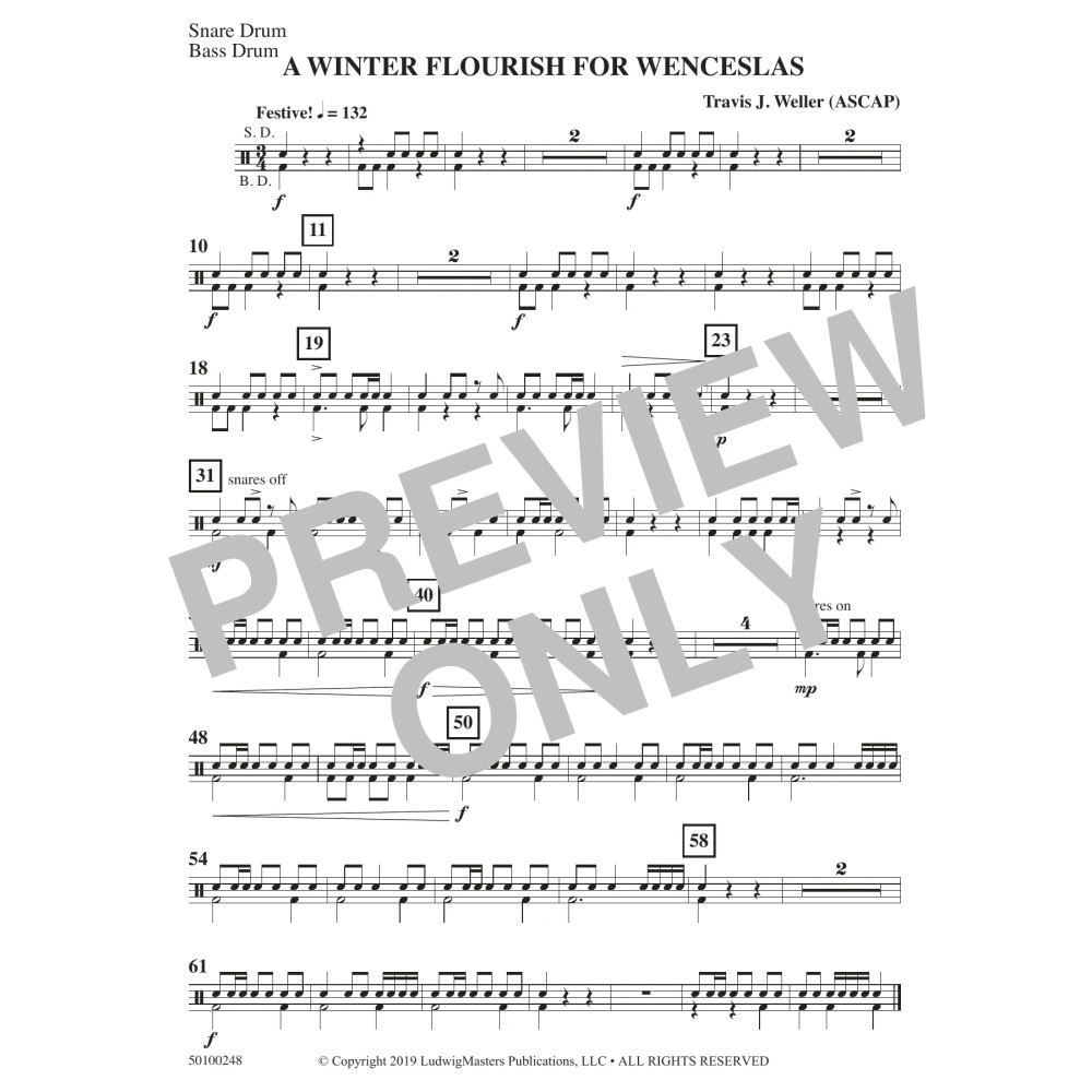 A Winter Flourish for Wenceslas - Snare Drum/Bass Drum