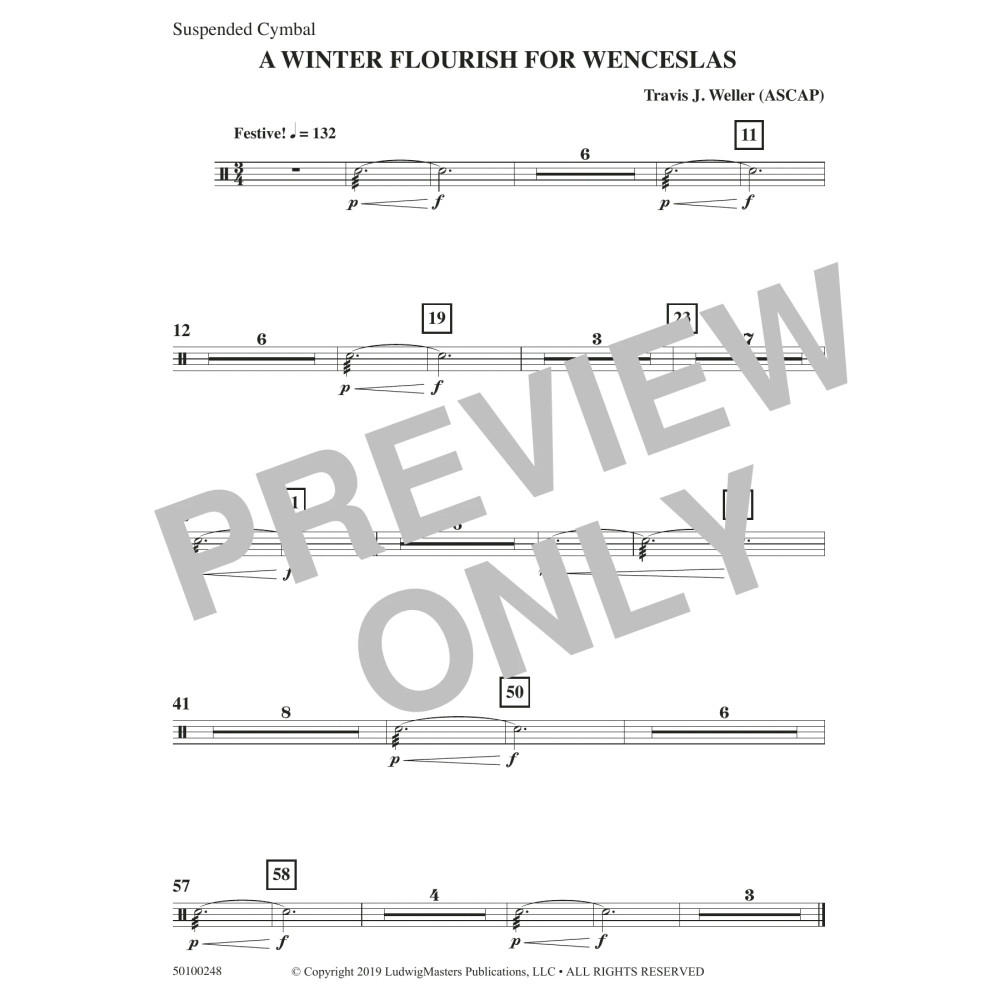 A Winter Flourish for Wenceslas - Suspended Cymals