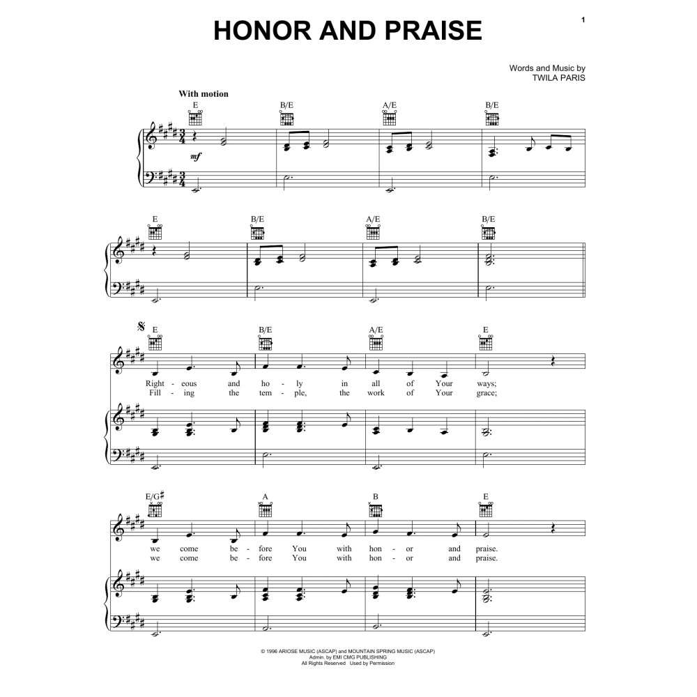 Honor And Praise