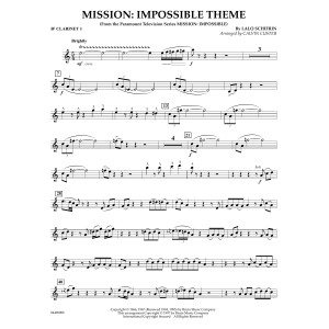 Mission: Impossible Theme (arr. Calvin Custer) - Bb Clarinet 1