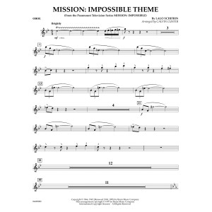 Mission: Impossible Theme (arr. Calvin Custer) - Oboe