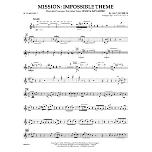 Mission: Impossible Theme (arr. Calvin Custer) - Bb Clarinet 2
