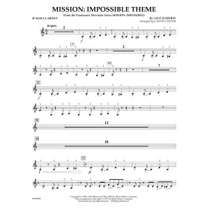 Mission: Impossible Theme (arr. Calvin Custer) - Bb Bass Clarinet