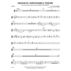 Mission: Impossible Theme (arr. Calvin Custer) - F Horn 1