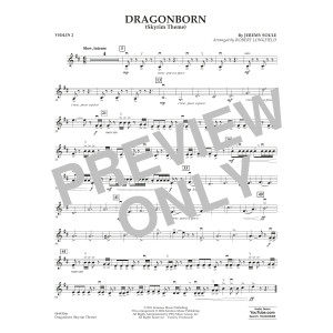 Dragonborn (Skyrim Theme) (arr. Longfield) - Violin 2