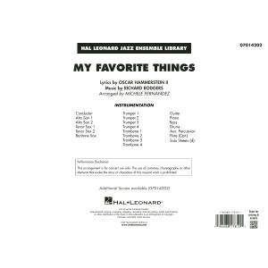 My Favorite Things (arr. Michele Fernández) - Conductor Score (Full Score)