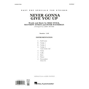 Never Gonna Give You Up (arr. Larry Moore) - Conductor Score (Full Score)