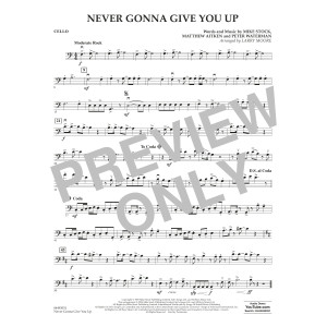 Never Gonna Give You Up (arr. Larry Moore) - Cello