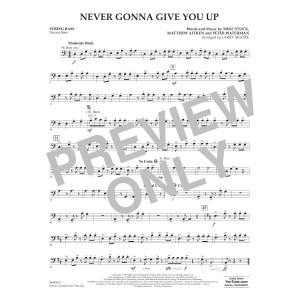 Never Gonna Give You Up (arr. Larry Moore) - String Bass