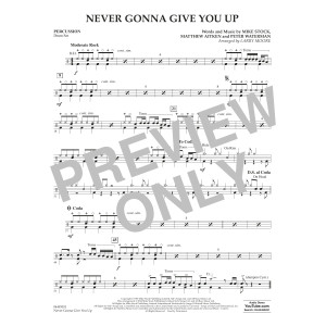 Never Gonna Give You Up (arr. Larry Moore) - Percussion