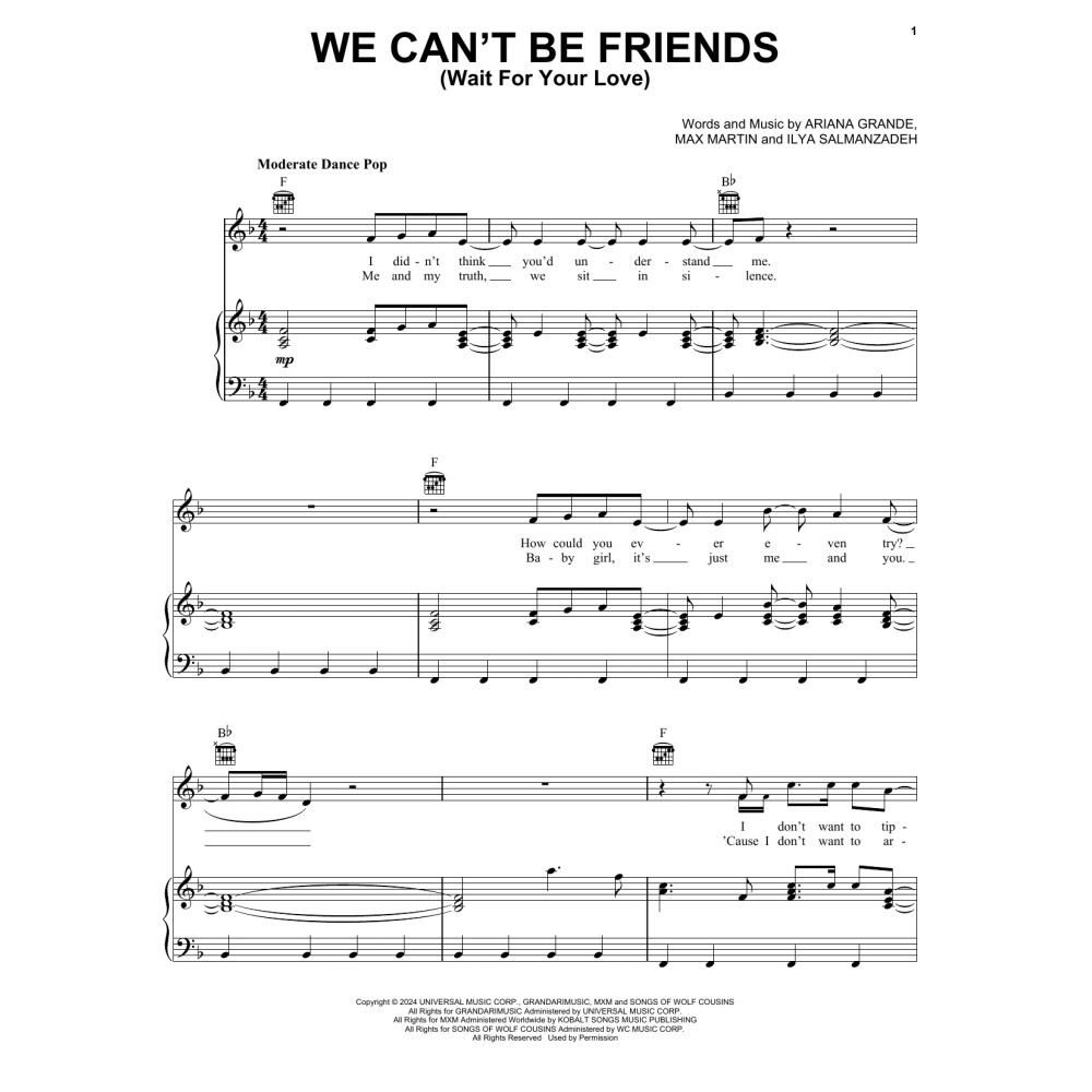 we can't be friends (wait for your love)