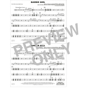 Barbie Girl (arr. Paul Murtha) - Multiple Bass Drums