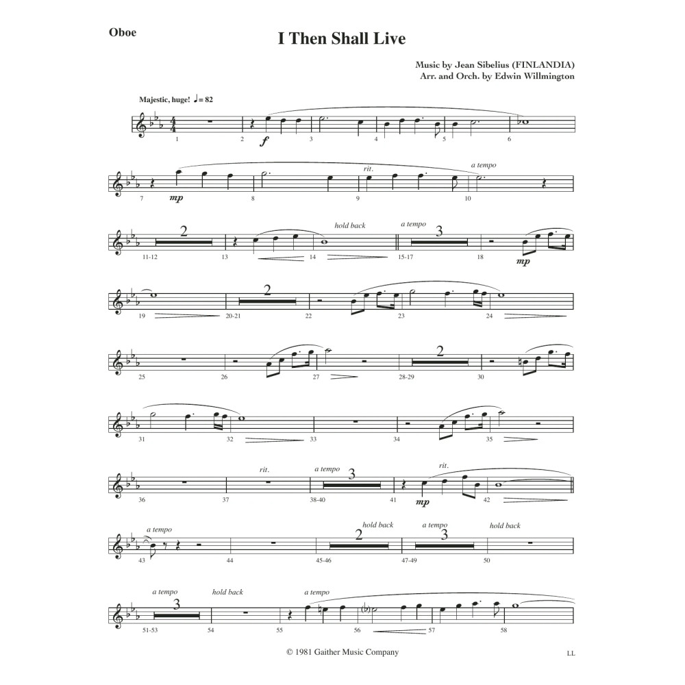 I Then Shall Live - Oboe