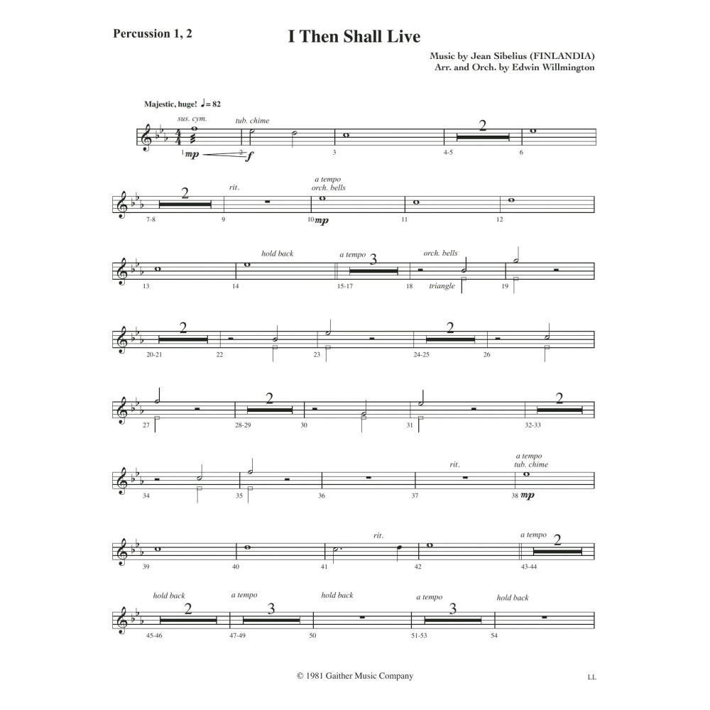 I Then Shall Live - Percussion 1 & 2
