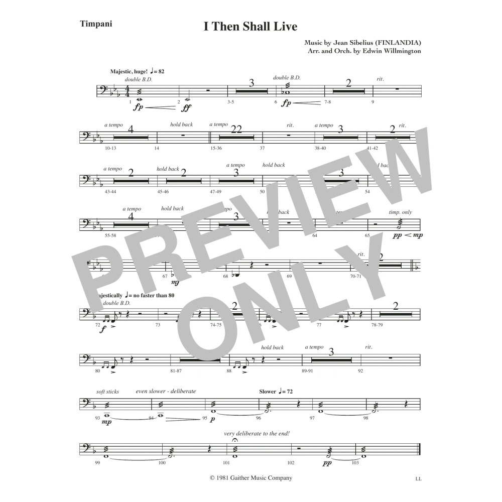 I Then Shall Live - Timpani