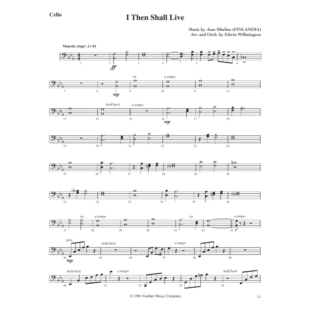 I Then Shall Live - Cello