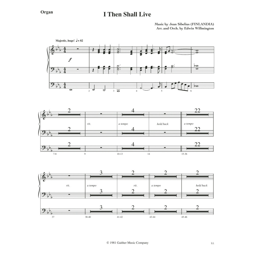 I Then Shall Live - Organ