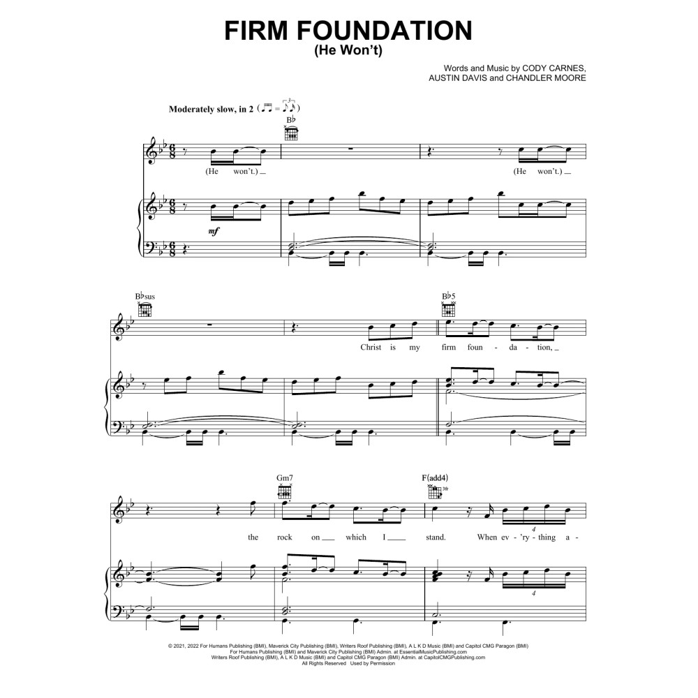 Firm Foundation (He Won't)