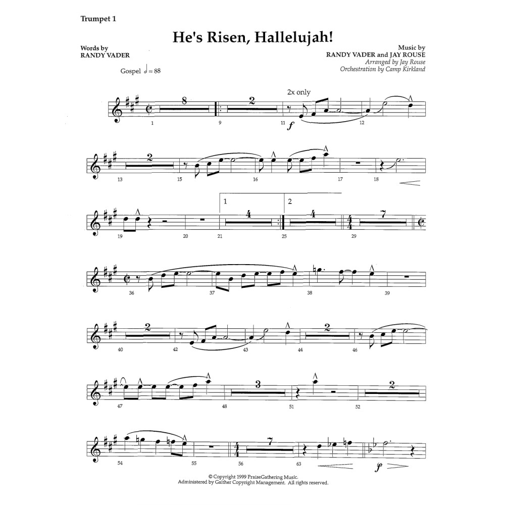 He's Risen, Hallelujah! - Bb Trumpet 1