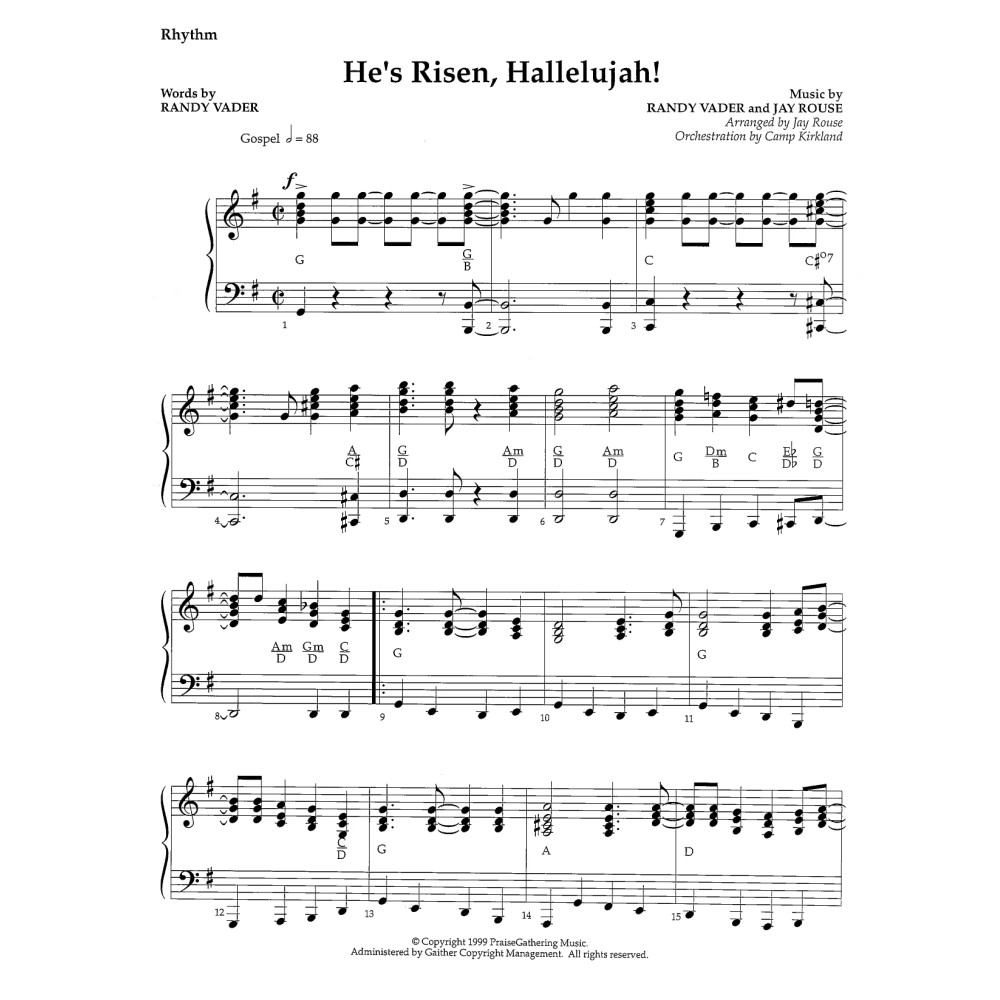 He's Risen, Hallelujah! - Rhythm