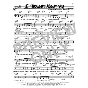 I Thought About You (Low Voice)