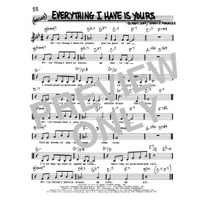 Everything I Have Is Yours (Low Voice)