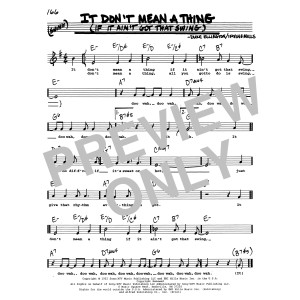 It Don't Mean A Thing (If It Ain't Got That Swing) (Low Voice)
